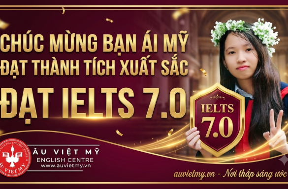 Chúc Mừng Cao Phan Ái Mỹ đạt IELTS 7.0